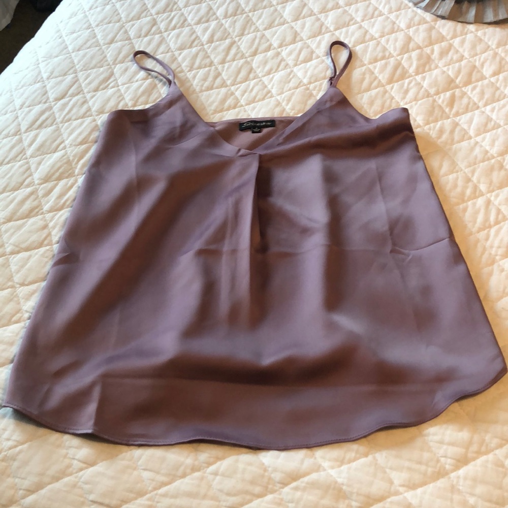 Purple spaghetti strap blouse
